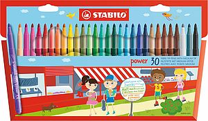 Marcador Escolar Stabilo Power Est./24 colores 280/24 – materiales